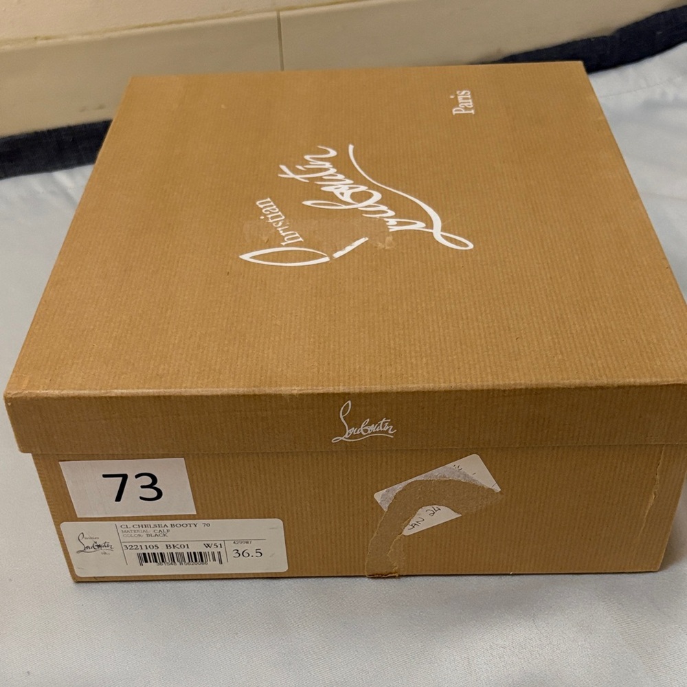 Christin Louboutin CL Chelsea Ankle Boots with Buckle Detail Size 36.5 BRAND NEW - Picture 10 of 10